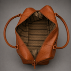 THE REDOIR LEATHER WEEKENDER BAG ( COGNAC VT )