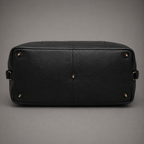 Redoir Leather Weekender Bag (Black Nappa)