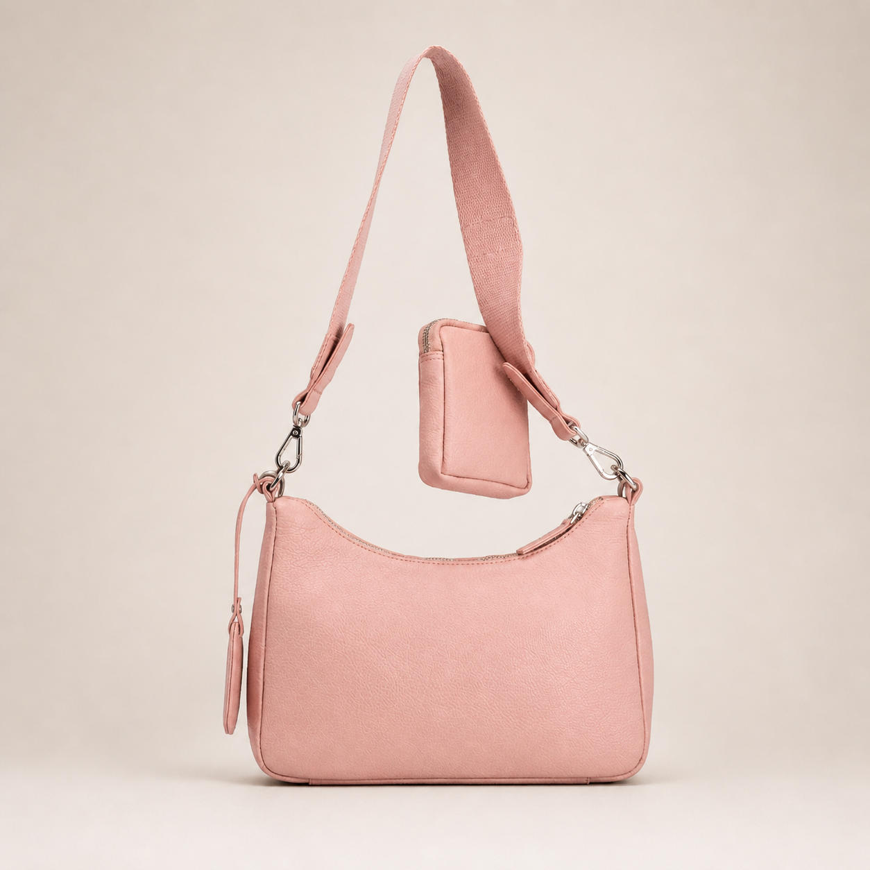 Sarah Leather Sling Bag (Pebble Pink)