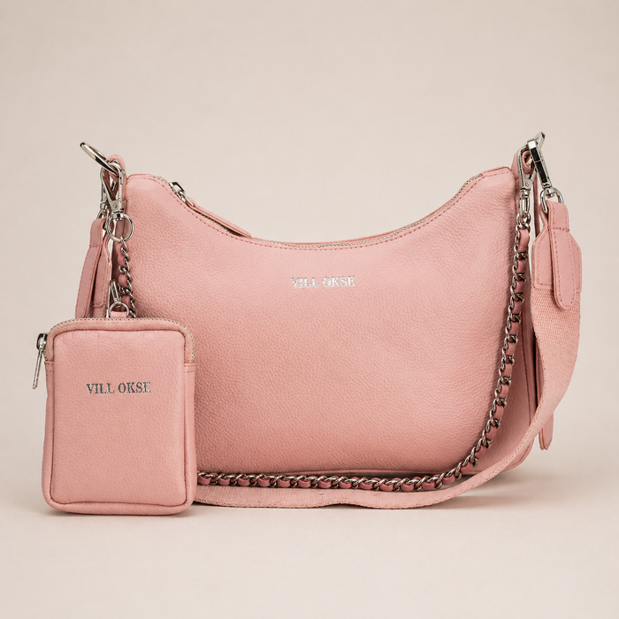 Sarah Leather Sling Bag (Pebble Pink)
