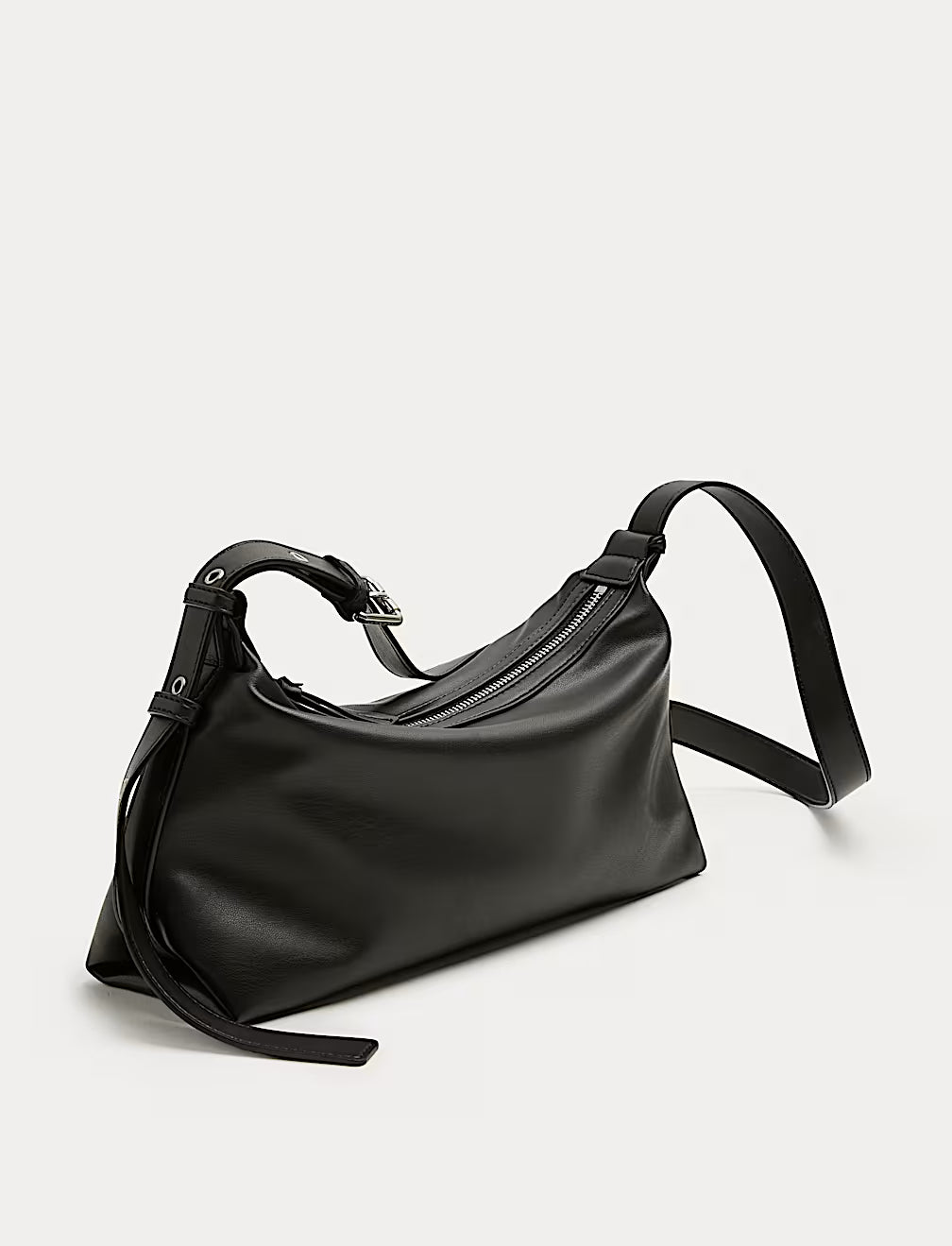 The Medusa Leather Sling Bag (Black Nappa)