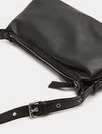 The Medusa Leather Sling Bag (Black Nappa)