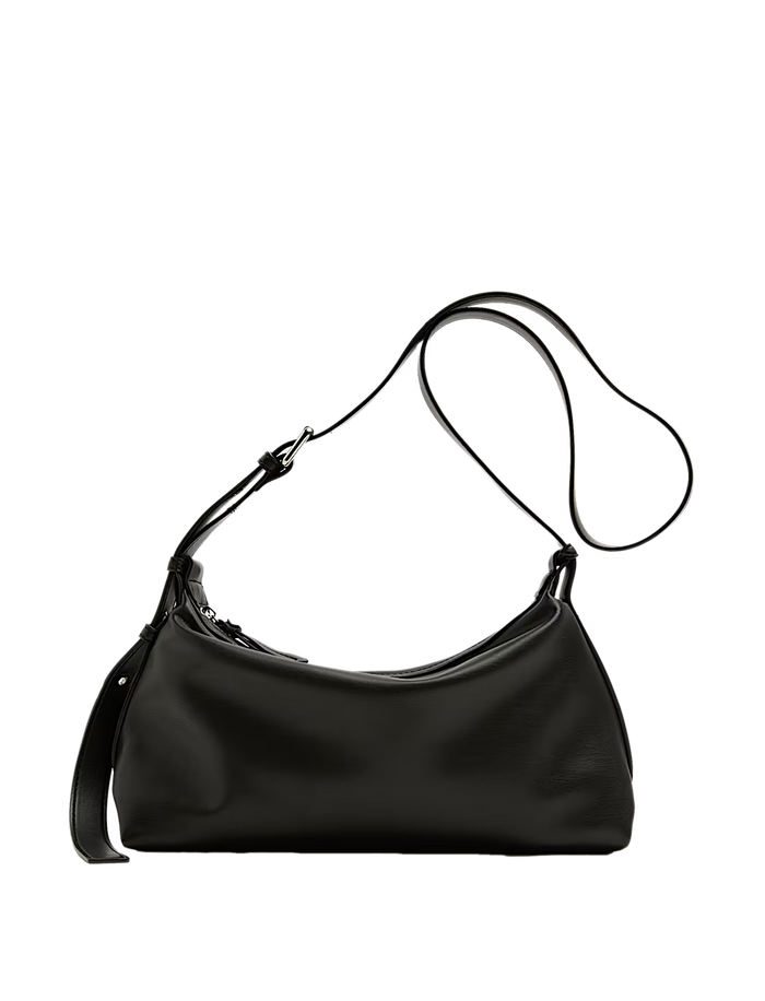 The Medusa Leather Sling Bag (Black Nappa)