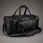 Knight Leather Weekender Bag (Black Nappa)