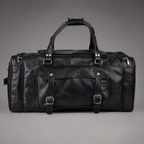 Knight Leather Weekender Bag (Black Nappa)