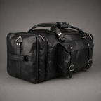 Knight Leather Weekender Bag (Black Nappa)
