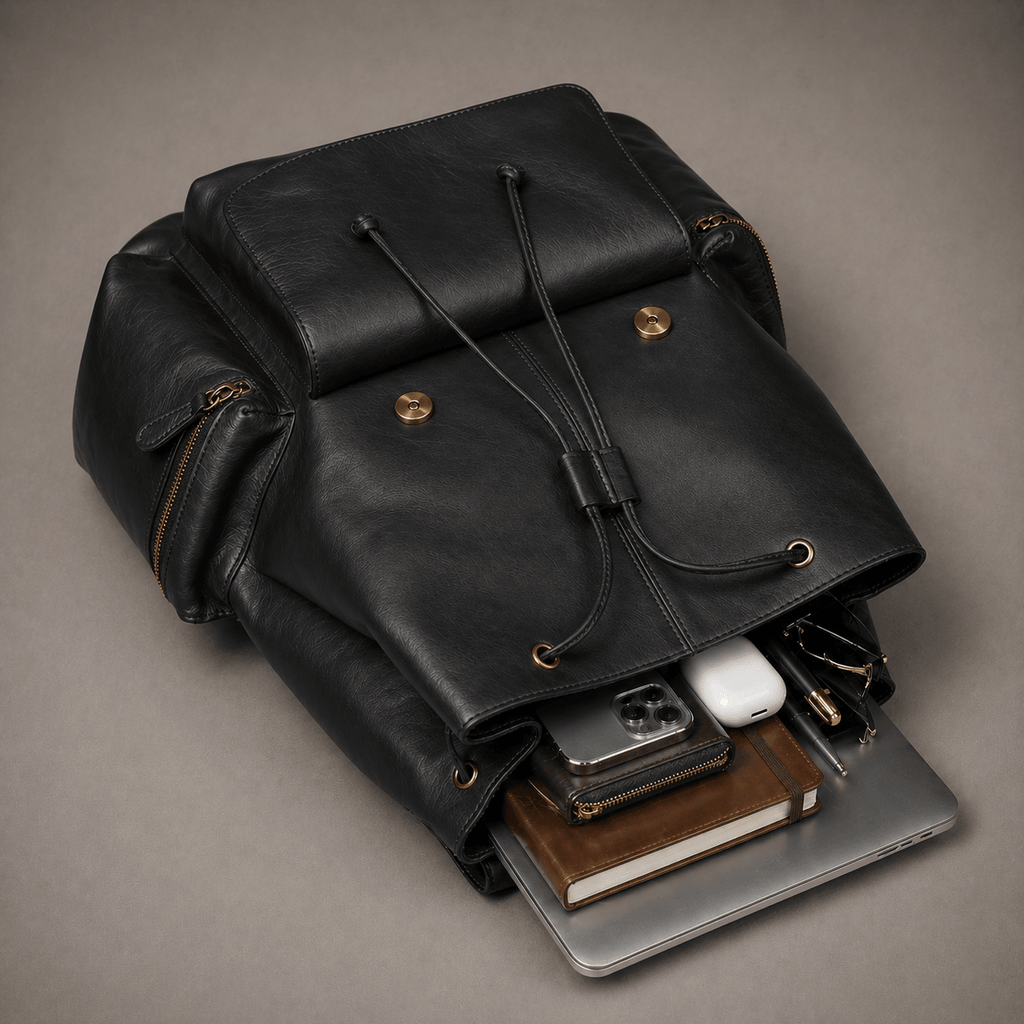 Neil Leather Backpack ( Black Nappa )