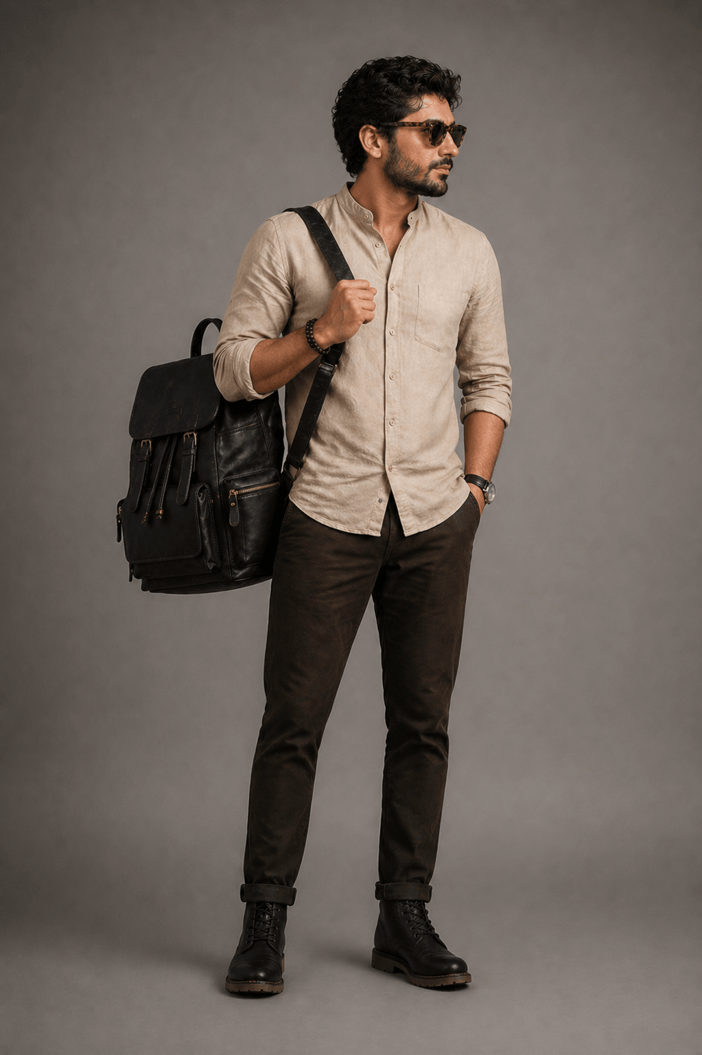 Neil Leather Backpack ( Black Nappa )