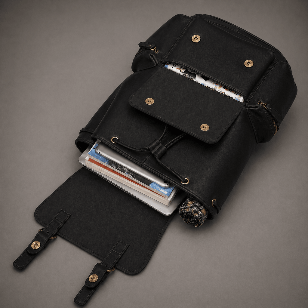 Neil Leather Backpack ( Black Nappa )