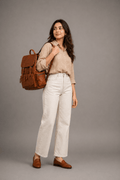 Neil Leather Backpack (Cognac Oil Pull-Up)