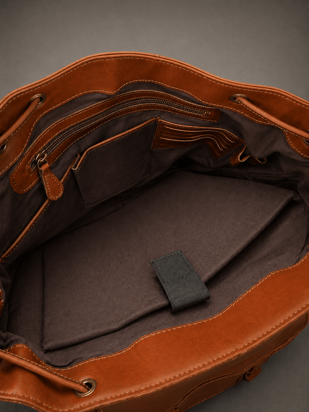 Neil Leather Backpack (Cognac Oil Pull-Up)