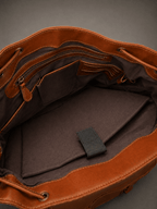 Neil Leather Backpack (Cognac Oil Pull-Up)