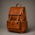 Neil Leather Backpack (Cognac Oil Pull-Up)