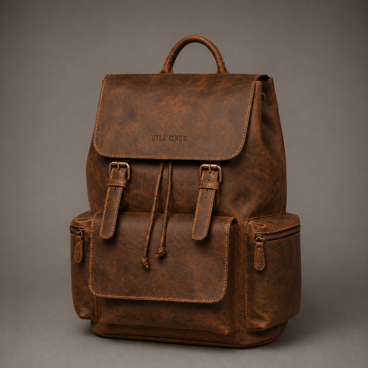 Neil Leather Backpack (Oak Brown Hunter)