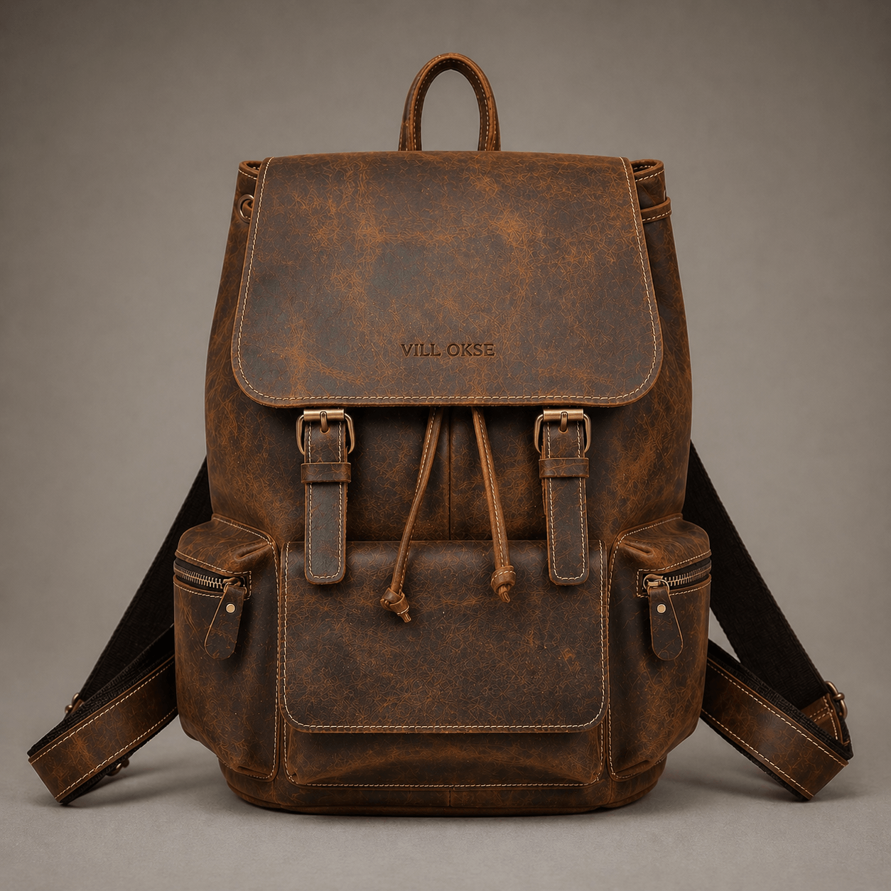 Neil Leather Backpack (Oak Brown Hunter)