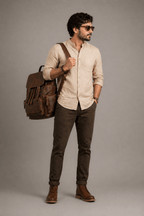 Neil Leather Backpack (Oak Brown Hunter)