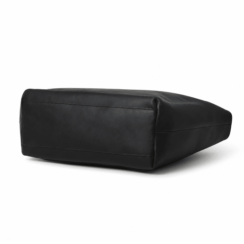Work Leather Tote Bag (Black Nappa)