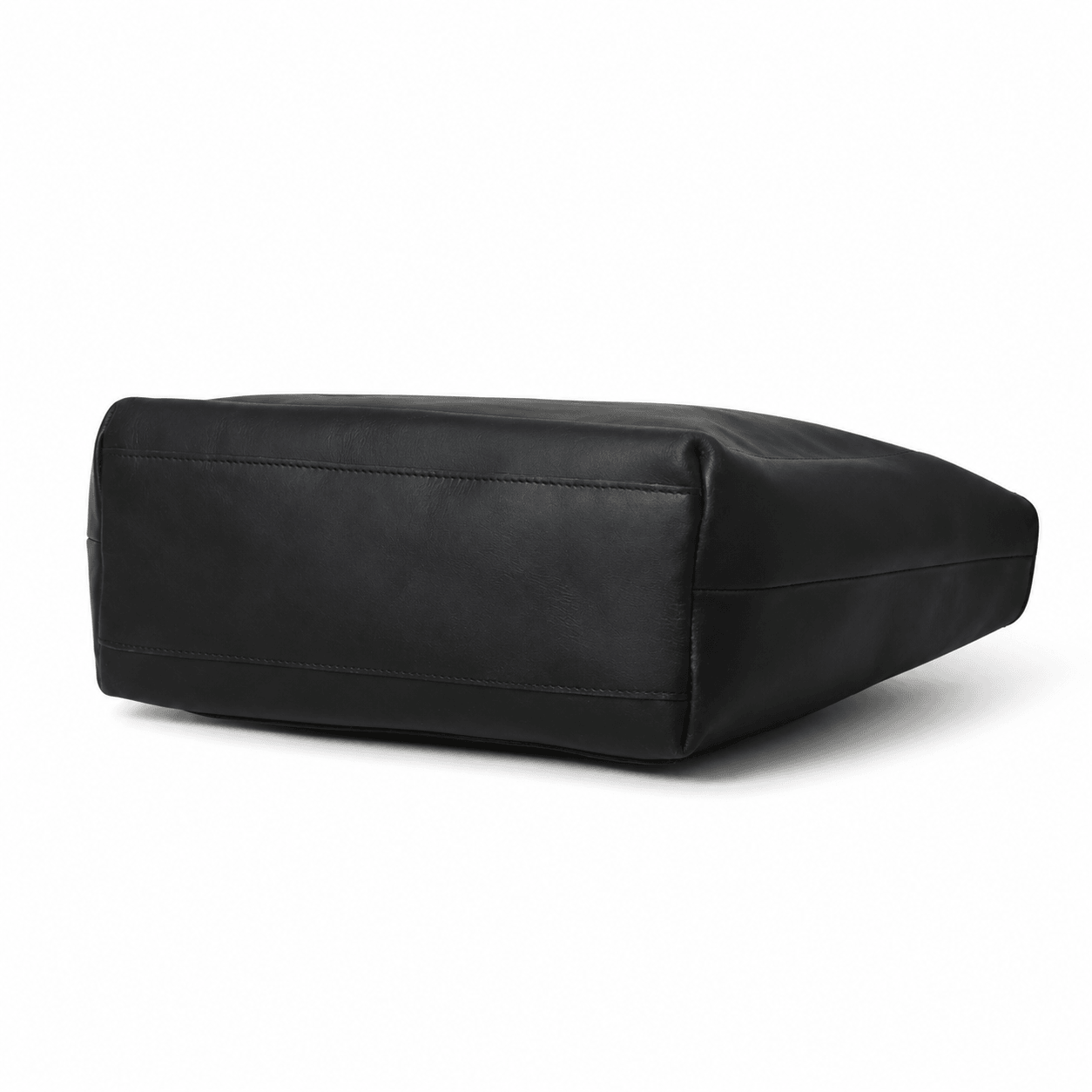 Work Leather Tote Bag (Black Nappa)