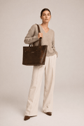 Work Leather Tote Bag (Oak Brown Hunter)