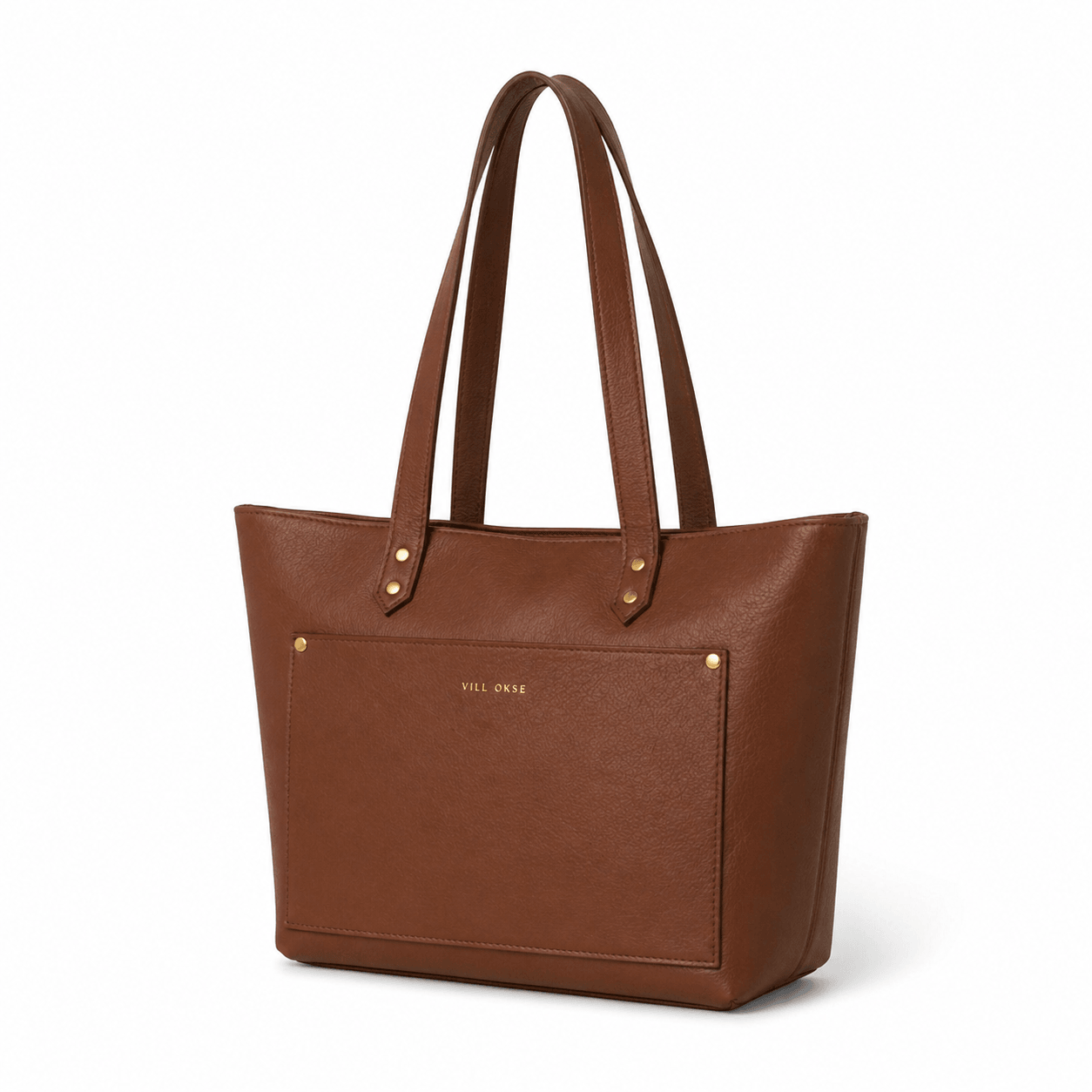 Work Leather Tote Bag (Cognac Nappa)