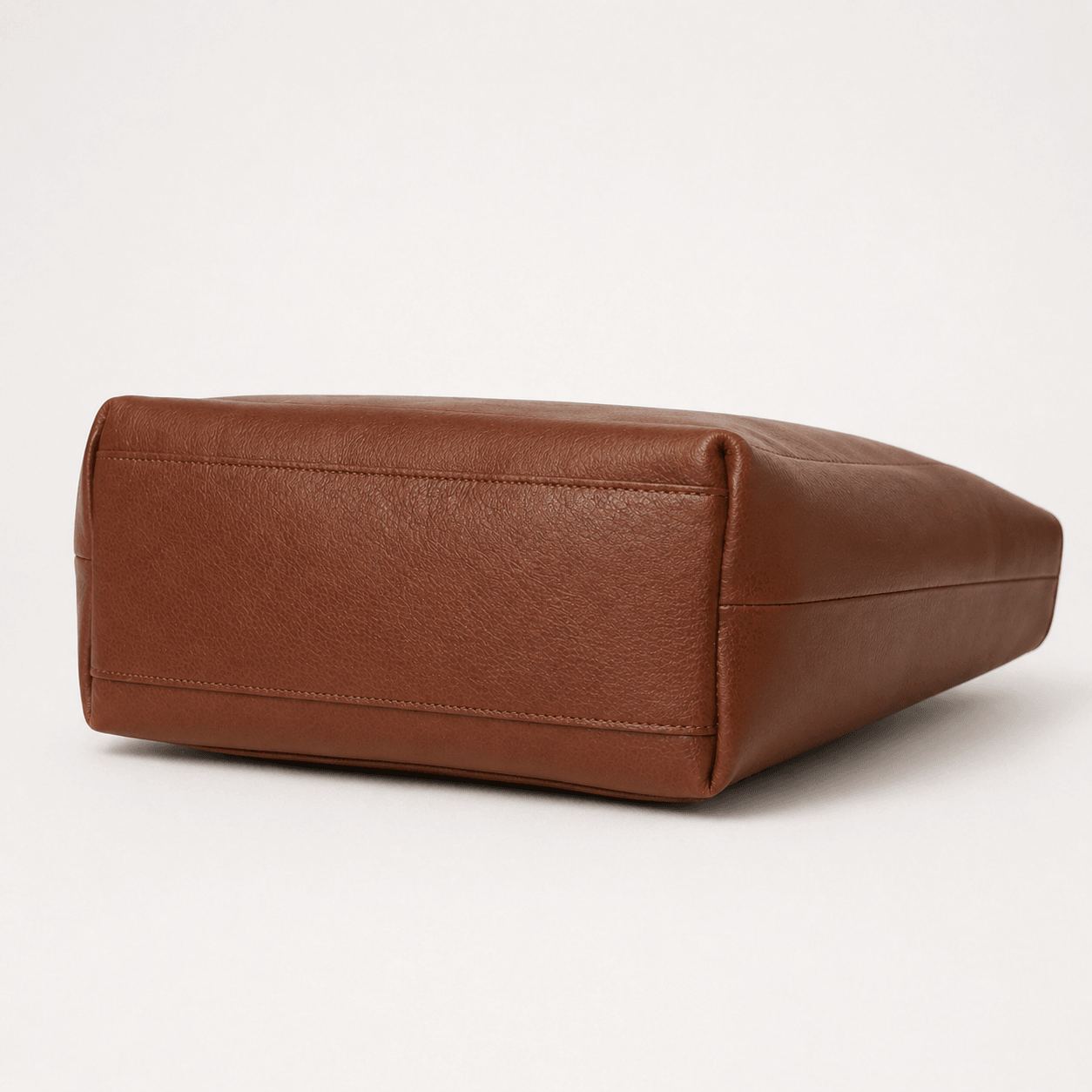 Work Leather Tote Bag (Cognac Nappa)