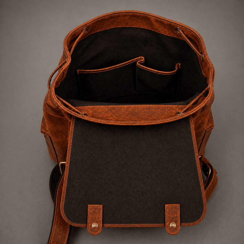 Neil Leather Backpack (Cognac Oil Pull-Up)