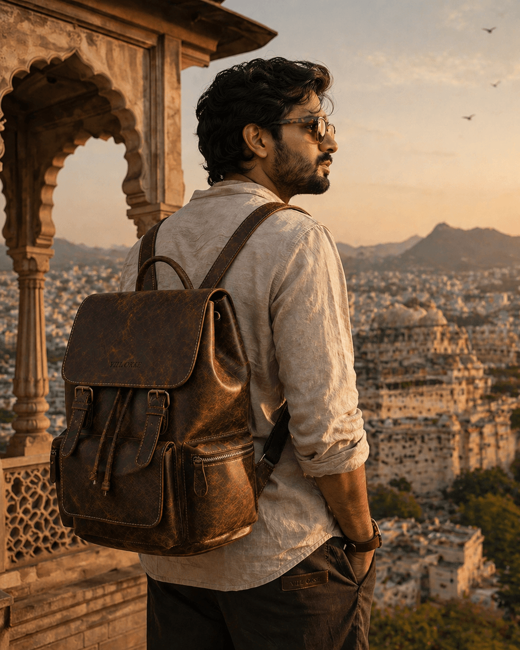 Neil Leather Backpack (Oak Brown Hunter)