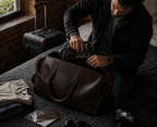 Traveler Leather Weekender Bag (Brown Oil Pull-Up)