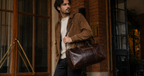 Traveler Leather Weekender Bag (Brown Oil Pull-Up)