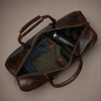 Traveler Leather Weekender Bag (Brown Oil Pull-Up)