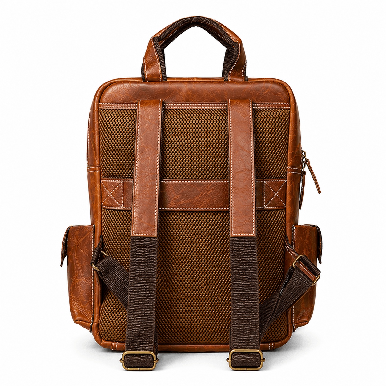 Adventurer Leather Backpack (Cognac Oil Pull-Up)