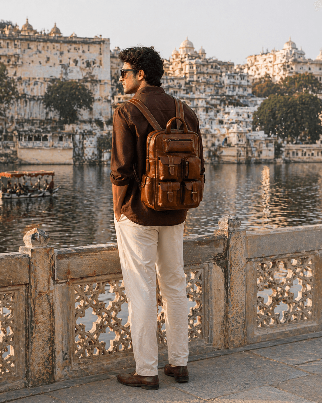 Adventurer Leather Backpack (Cognac Oil Pull-Up)