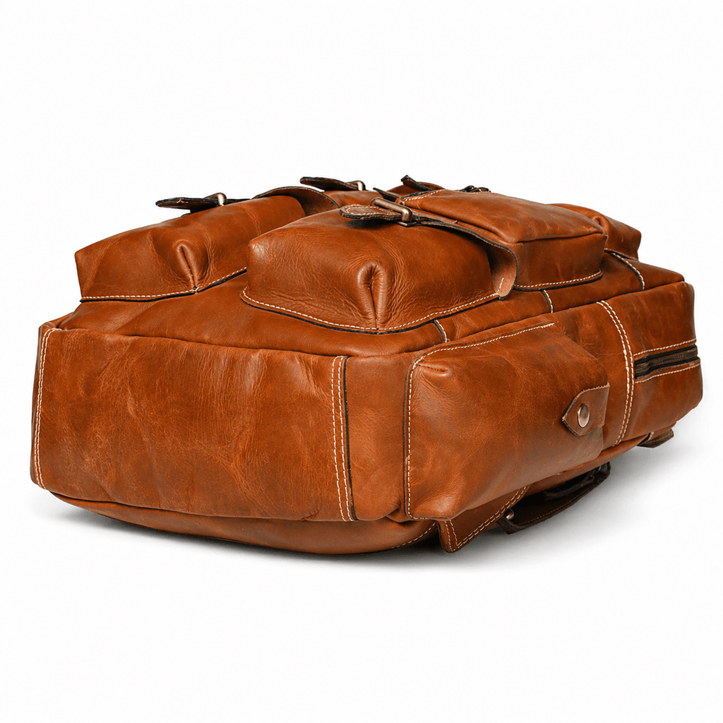 Adventurer Leather Backpack (Cognac Oil Pull-Up)