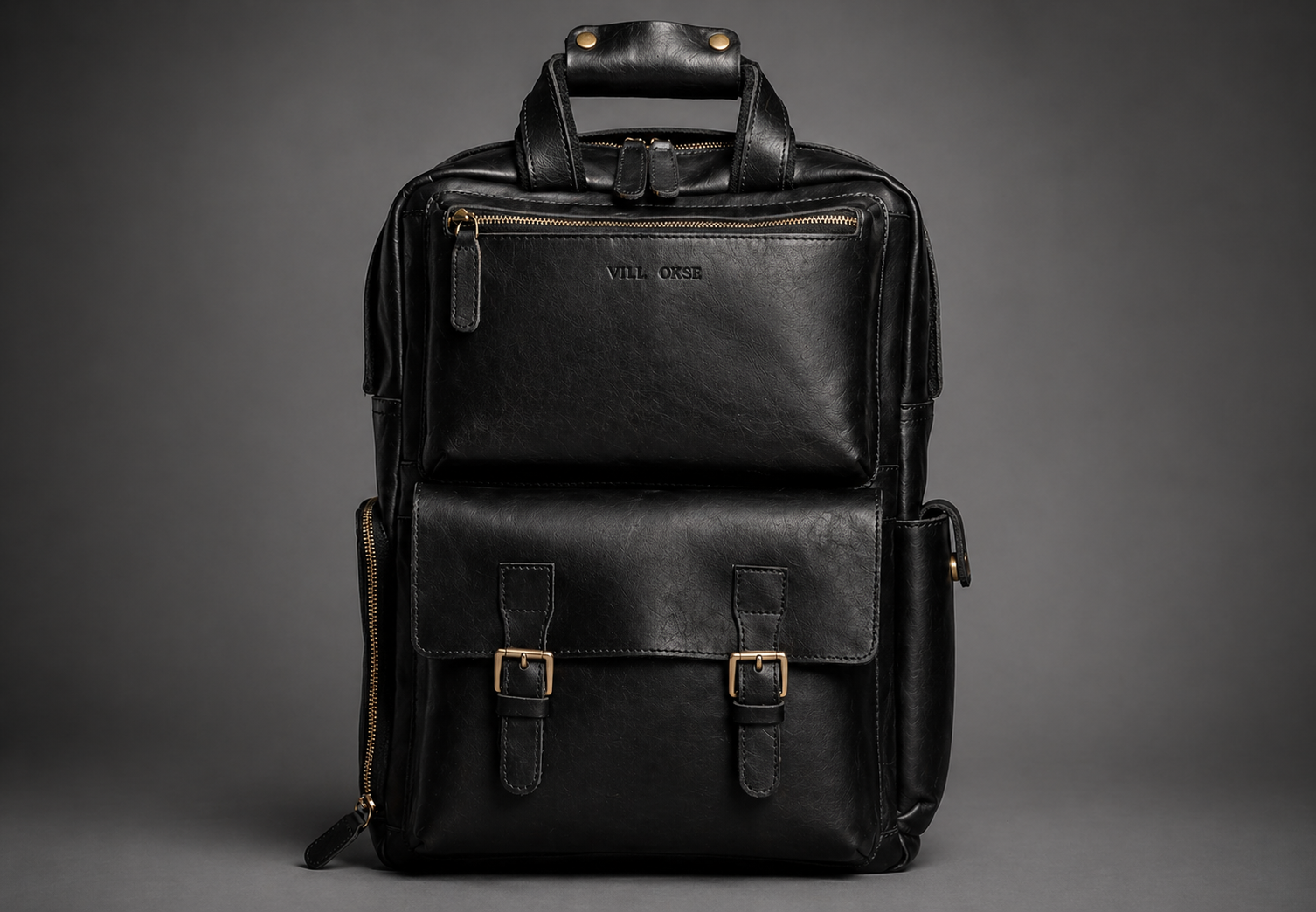 RUDY LEATHER BACKPACK ( BLACK NAPPA )