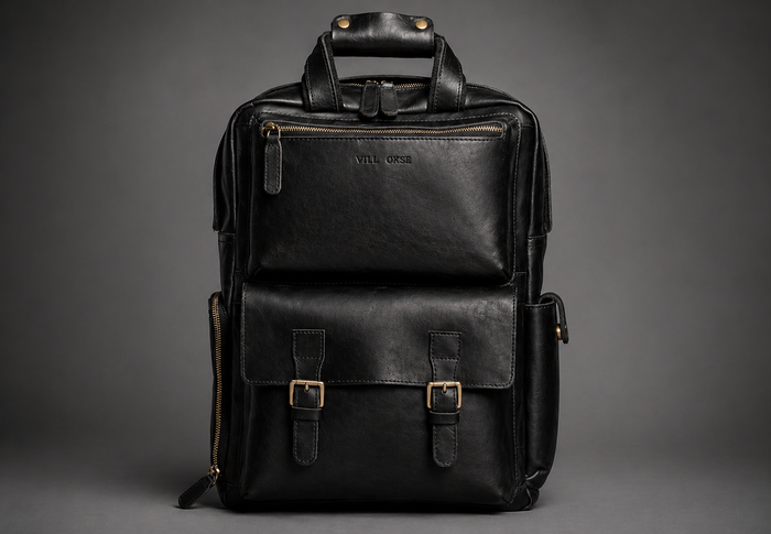 RUDY LEATHER BACKPACK ( BLACK NAPPA )