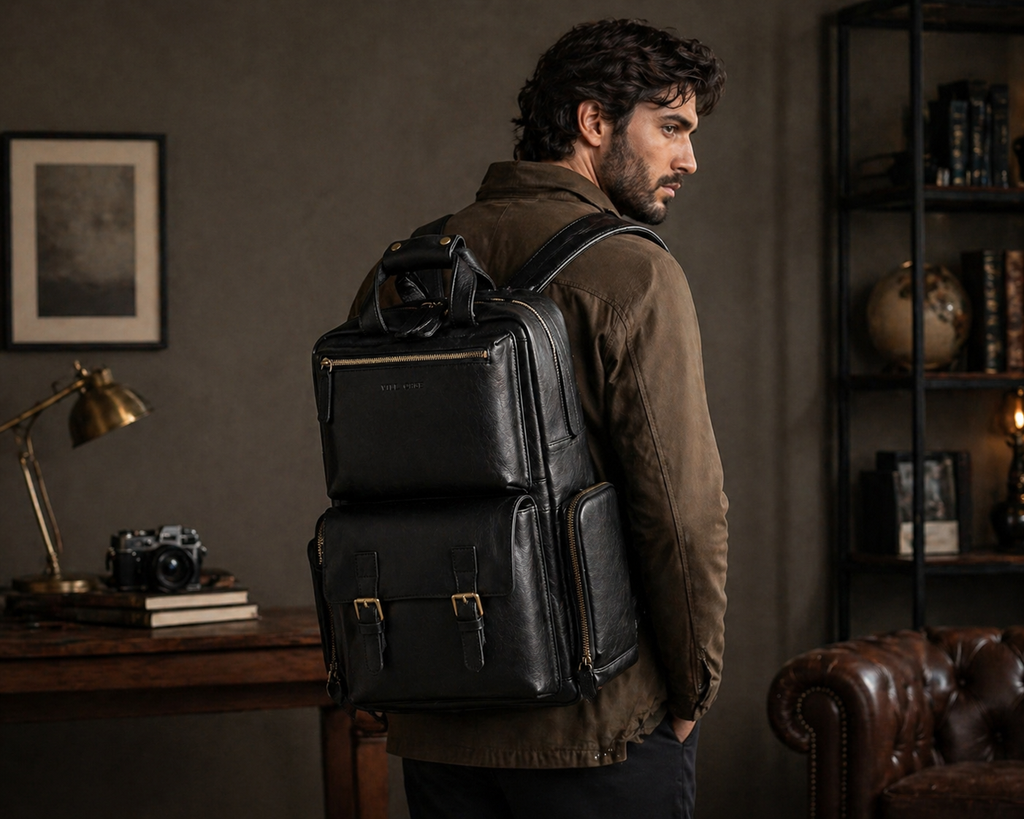 RUDY LEATHER BACKPACK ( BLACK NAPPA )
