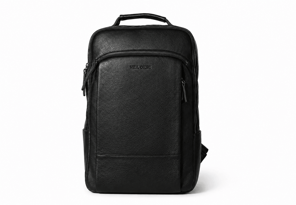 The Atlas Leather Backpack by VILL OKSE Frontside