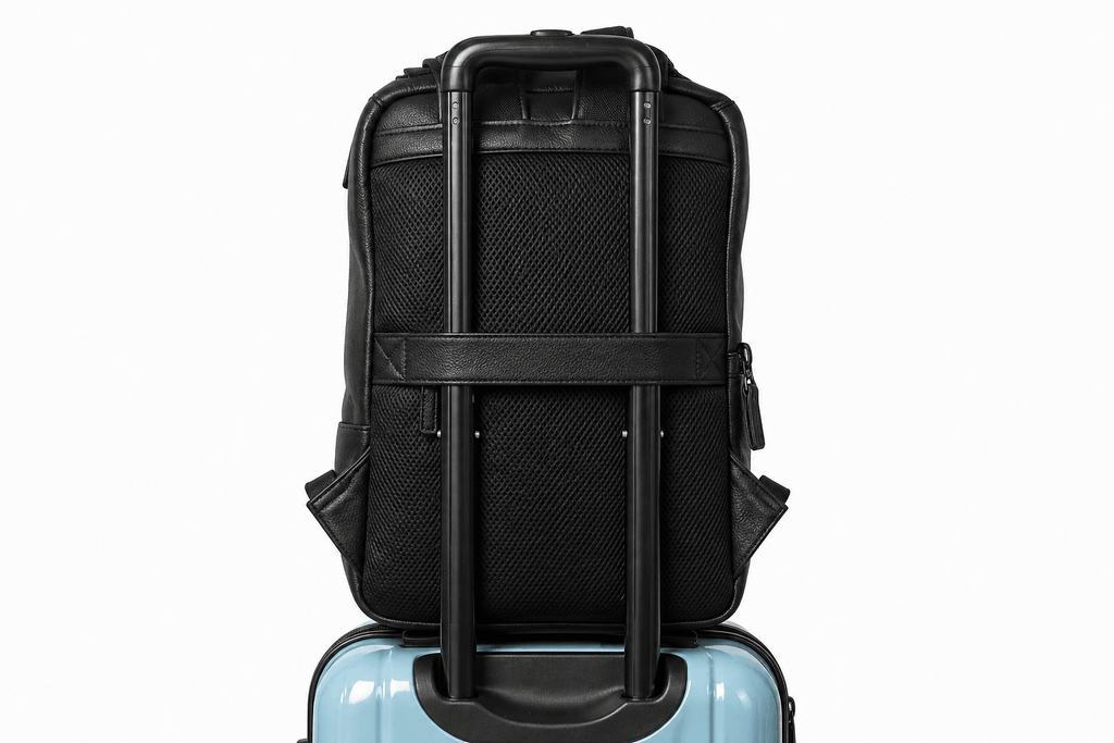 The Atlas Leather Backpack by VILL OKSE from backside full