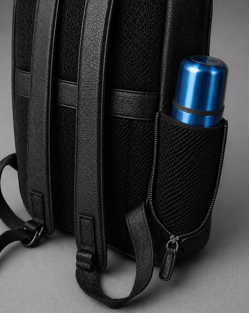 The Atlas Leather Backpack by VILL OKSE from side