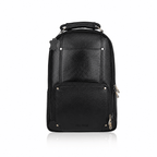 The Bavaria Leather Backpack in Black NDM by VILL OKSE front view