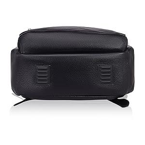 The Bavaria Leather Backpack in Black NDM by VILL OKSE lower view full