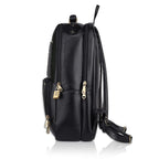 The Bavaria Leather Backpack in Black NDM by VILL OKSE side view full