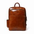 The Trek Leather backpack by VILL OKSE full frontside