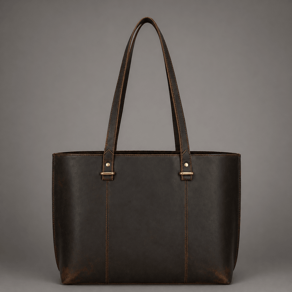 Ava Leather Tote Bag (Oak Brown Hunter)
