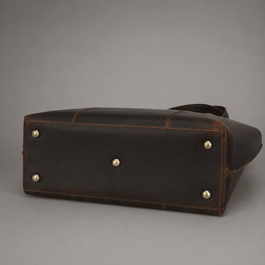 Ava Leather Tote Bag (Oak Brown Hunter)