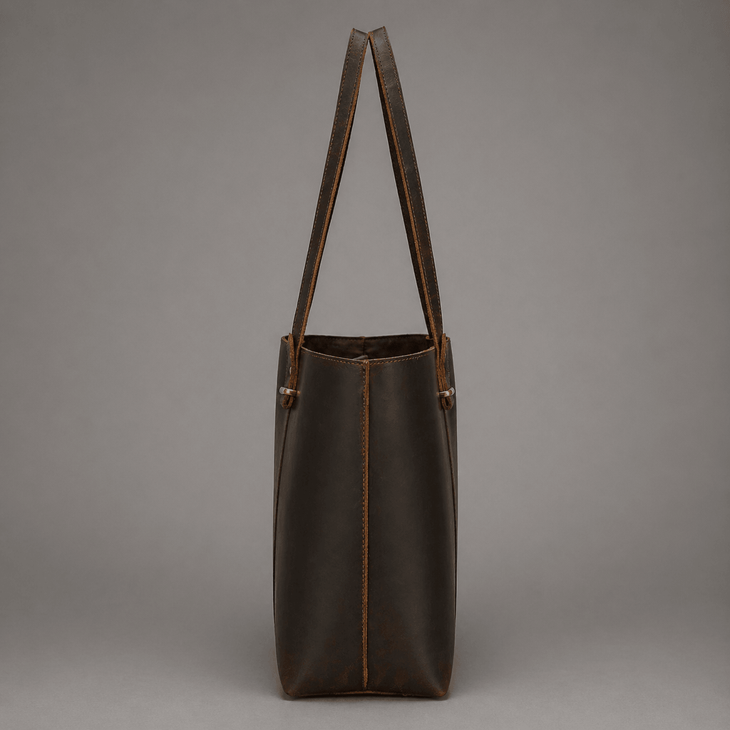 Ava Leather Tote Bag (Oak Brown Hunter)