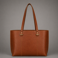 AVA LEATHER TOTE BAG ( COGNAC NAPPA )