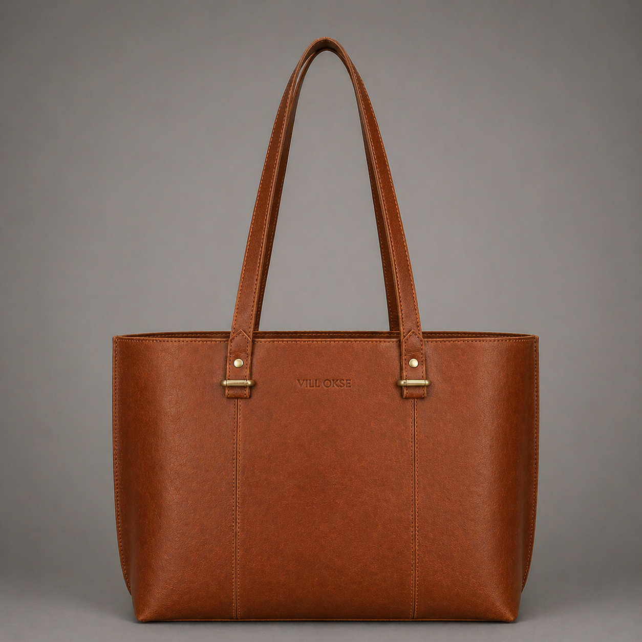 AVA LEATHER TOTE BAG ( COGNAC NAPPA )