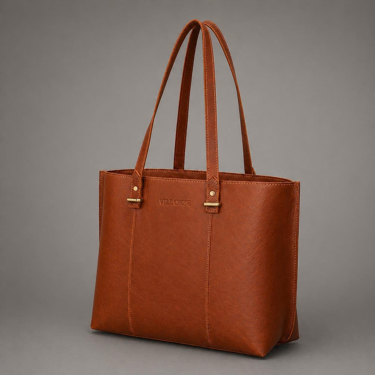 AVA LEATHER TOTE BAG ( COGNAC NAPPA )