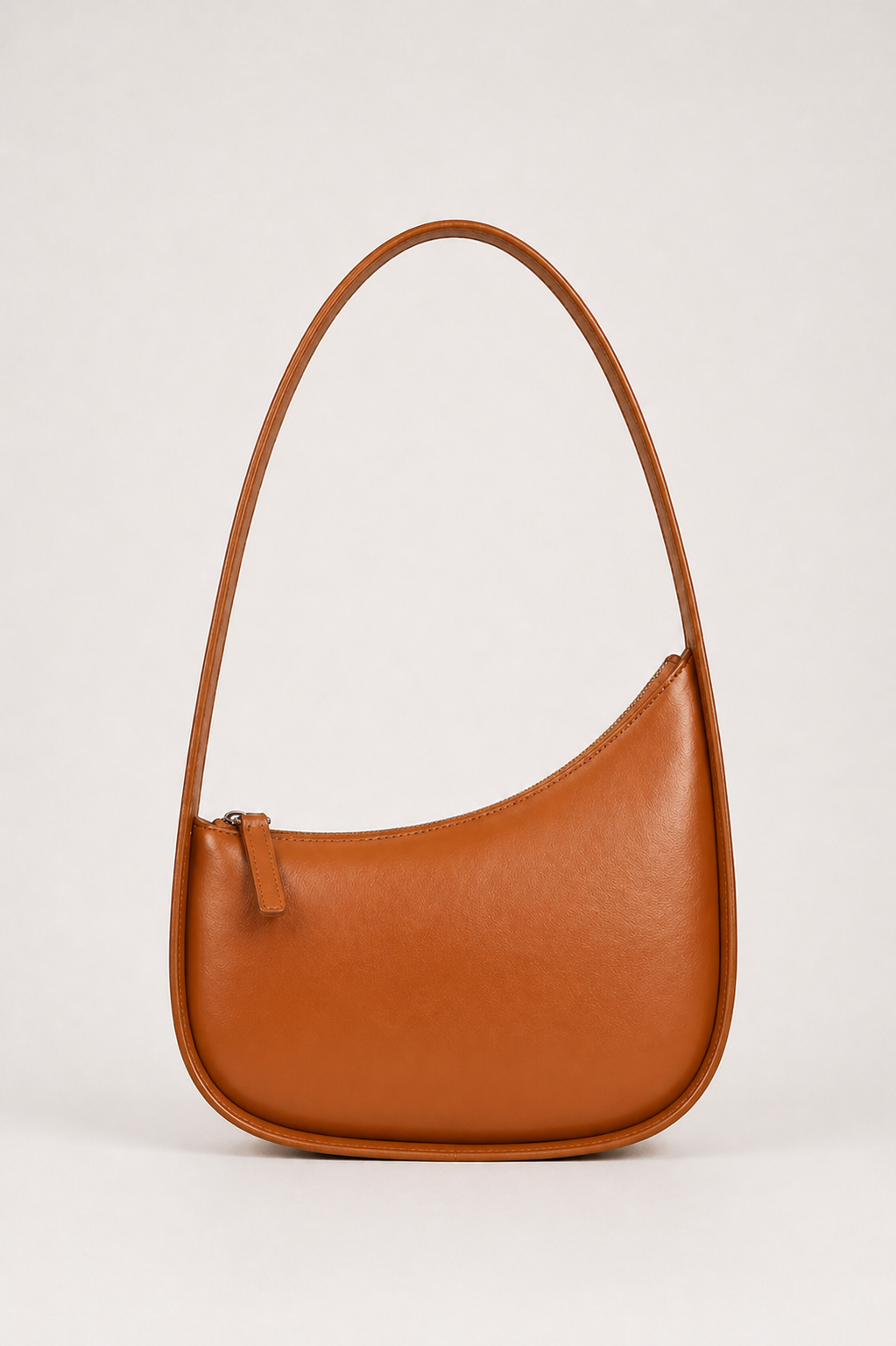 HAREEM LEATHER MOON BAG ( COGNAC NAPPA )